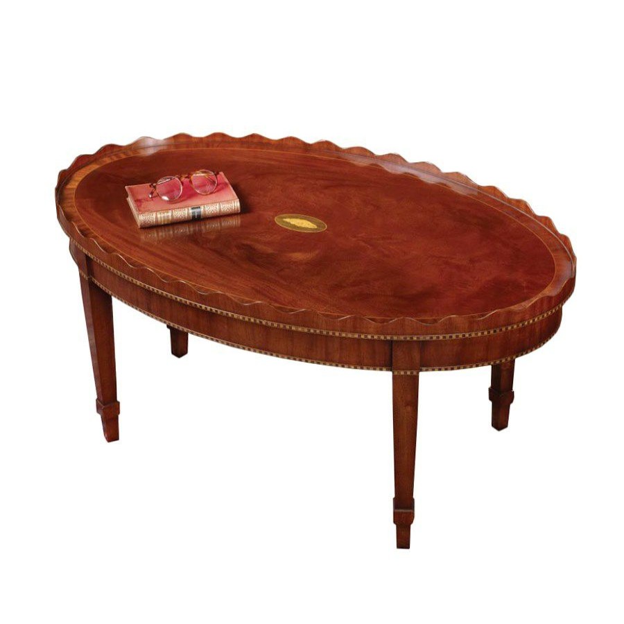 Tables * | Scully & Scully Scalloped Mahogany Coffee Table