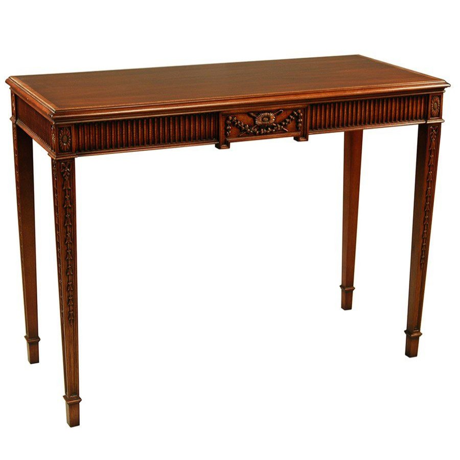 Tables * | Scully & Scully Mahogany Carved Console Table