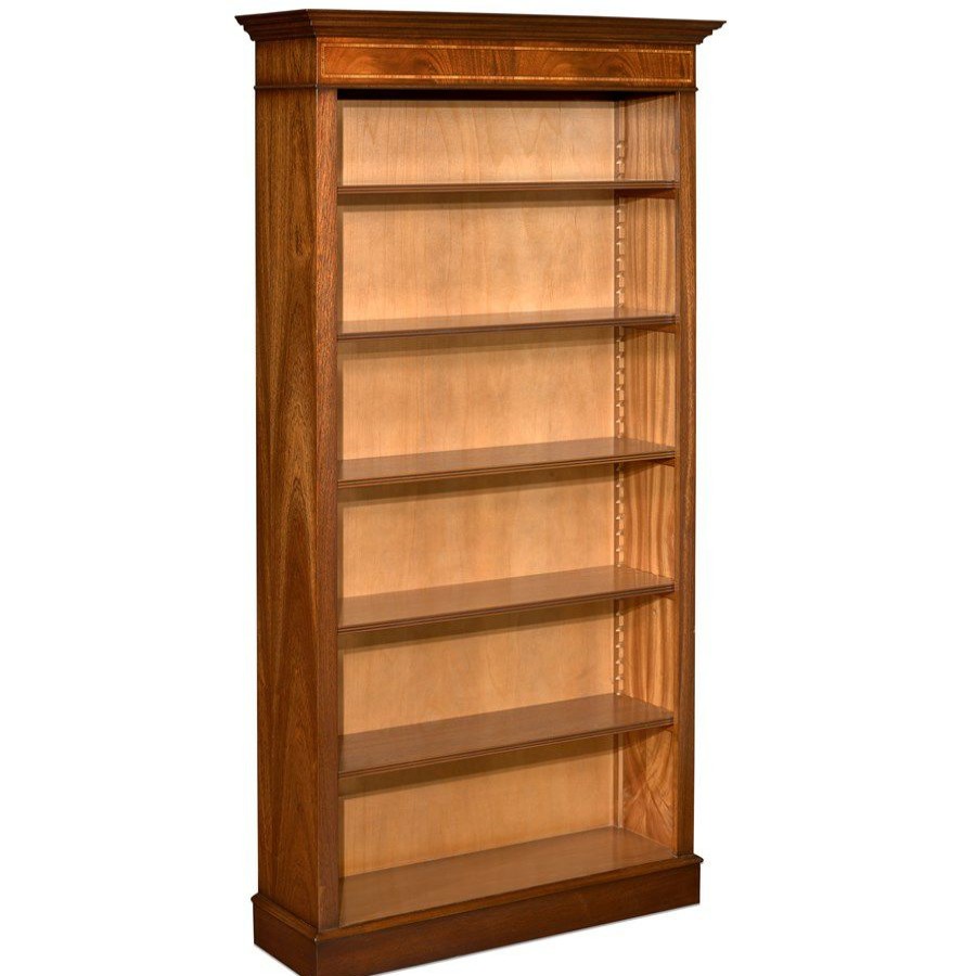 Furniture * | Scully & Scully Tall Mahogany Bookcase With Inlay