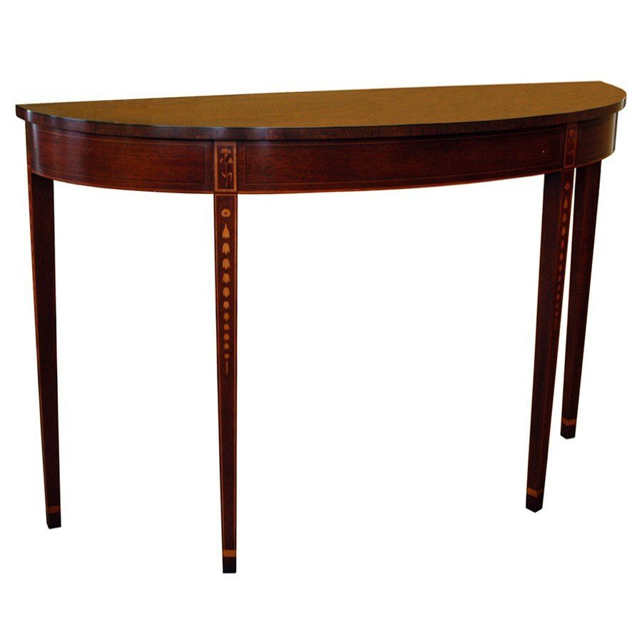 Tables * | Scully & Scully Mahogany Console Table With Holly & Ebony Inlay