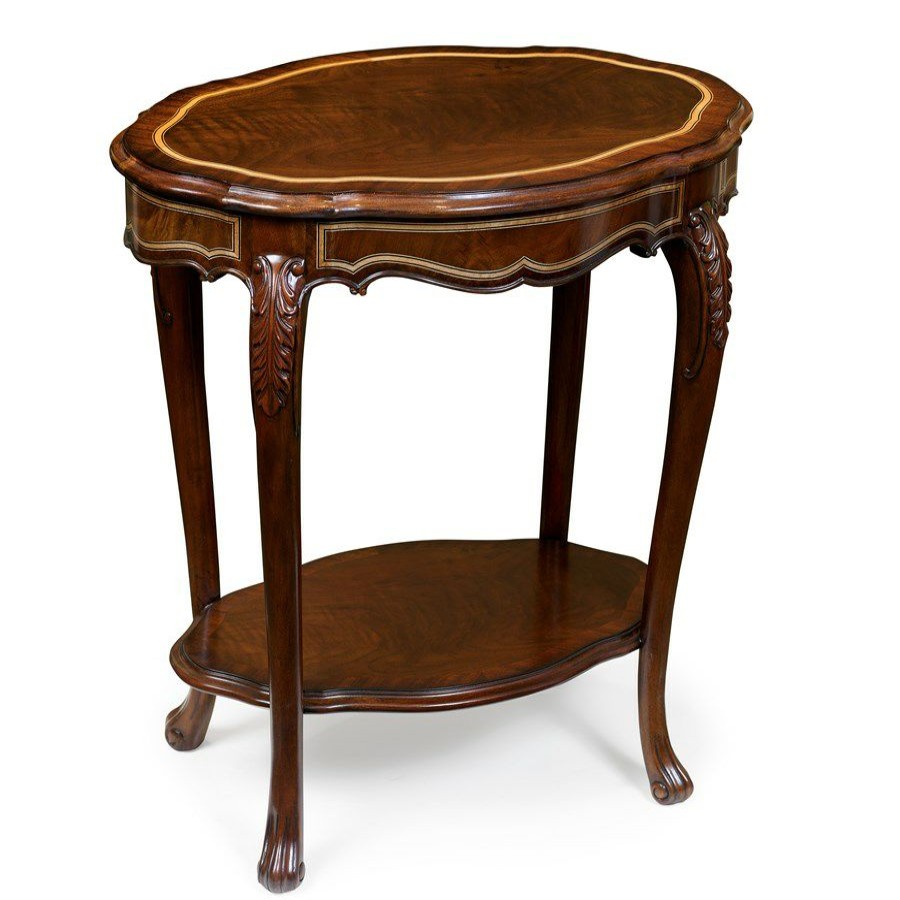 Tables * | Scully & Scully Walnut Oval Millard Accent Table