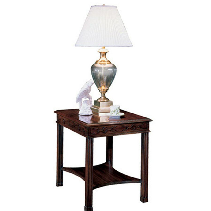 Tables * | Scully & Scully Mahogany Rectangular End Table