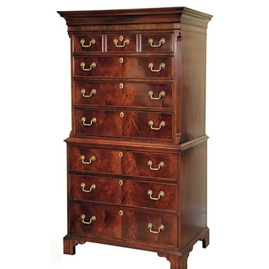 Furniture * | Scully & Scully Mahogany Chest On Chest Dresser