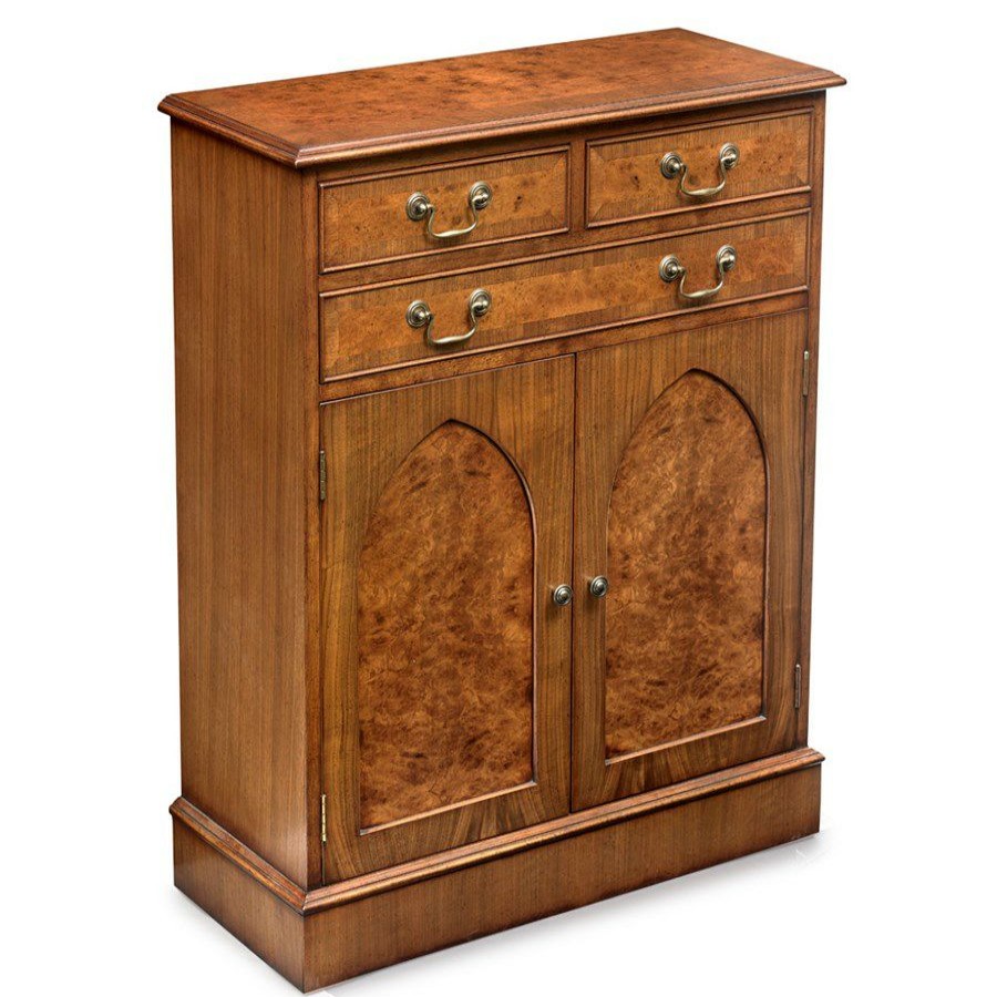 Furniture * | Scully & Scully Burr Walnut Gothic Cupboards