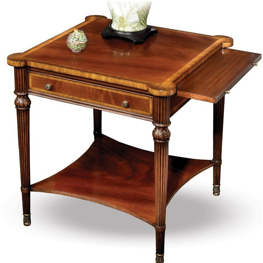 Tables * | Scully & Scully Mahogany Side Table With Slide