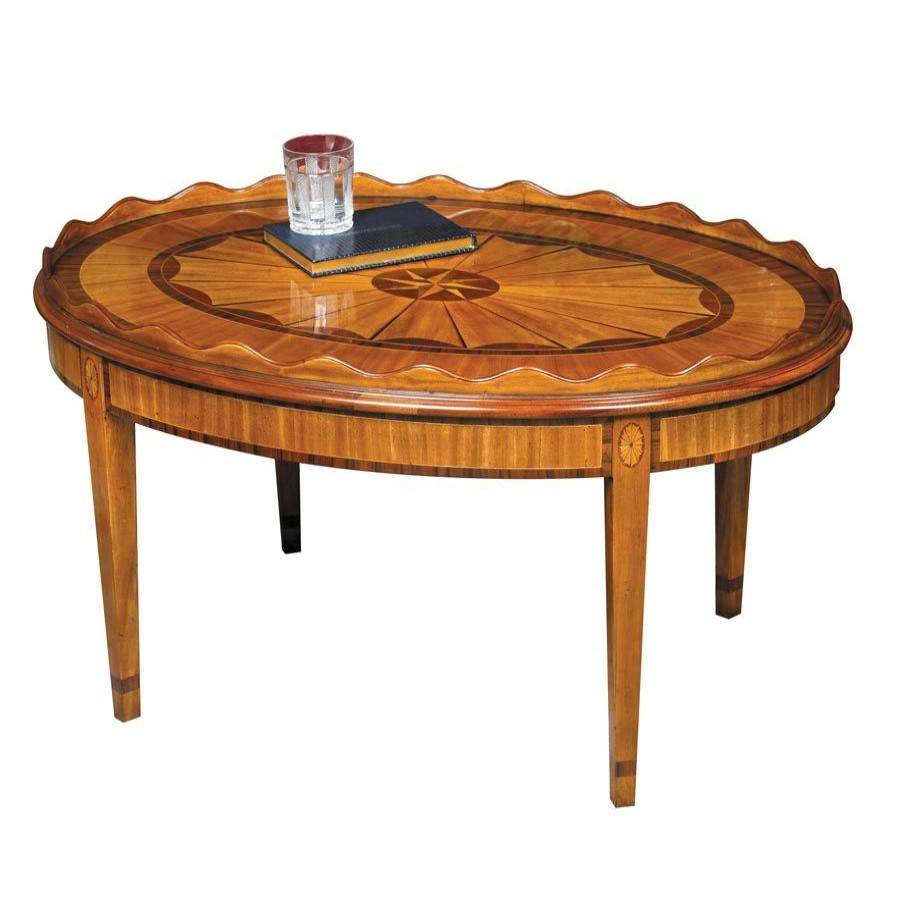 Tables * | Scully & Scully Multi Veneer Marquetry Cocktail Table