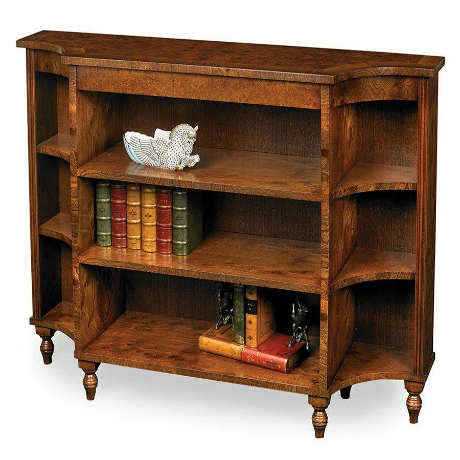 Furniture * | Scully & Scully Shaped Burr Elm Open Bookcase