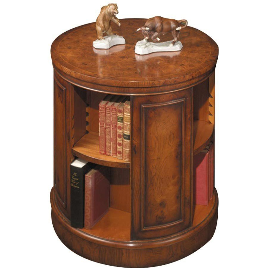 Furniture * | Scully & Scully Elm Round Revolving Bookcase