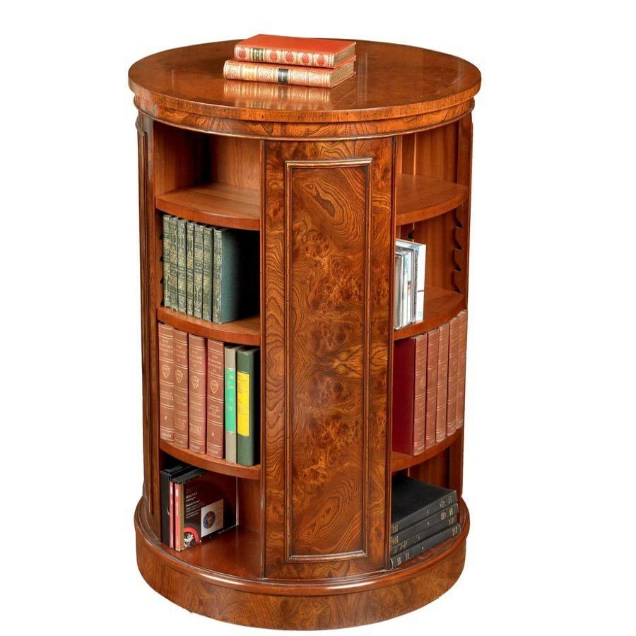 Furniture * | Scully & Scully Elm Round Revolving Bookcase