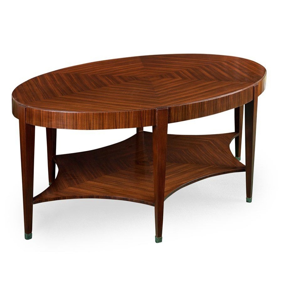 Tables * | Scully & Scully Rosewood Oval Cocktail Table