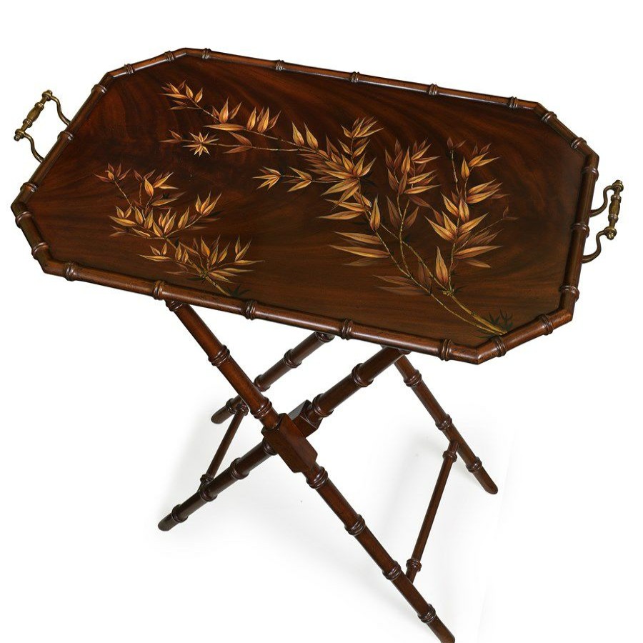 Furniture * | Scully & Scully Bamboo Tray With Stand