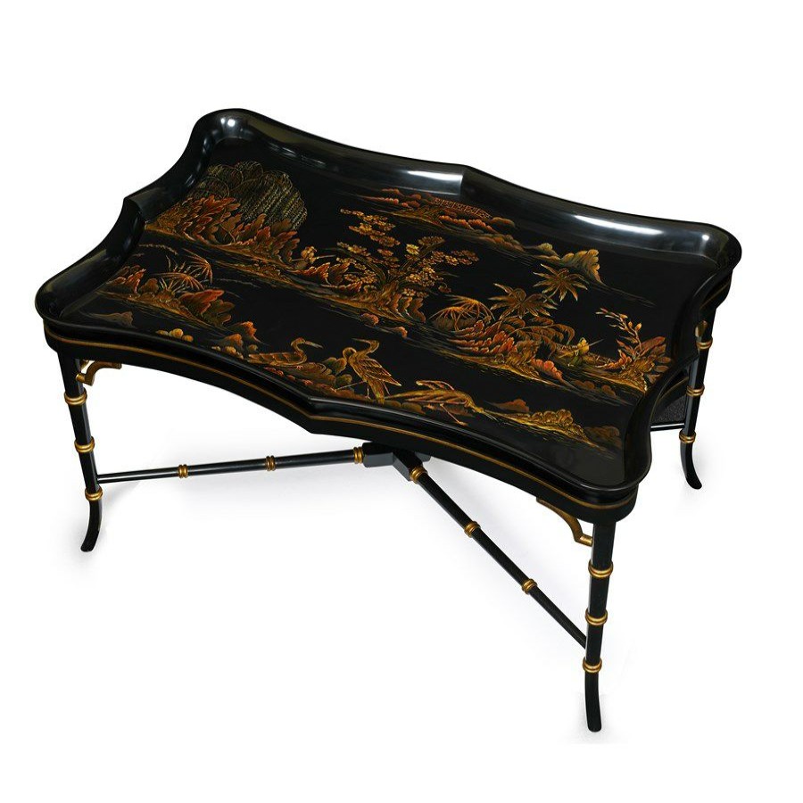 Tables * | Scully & Scully Chinoiserie Serpentine Tray Coffee Table