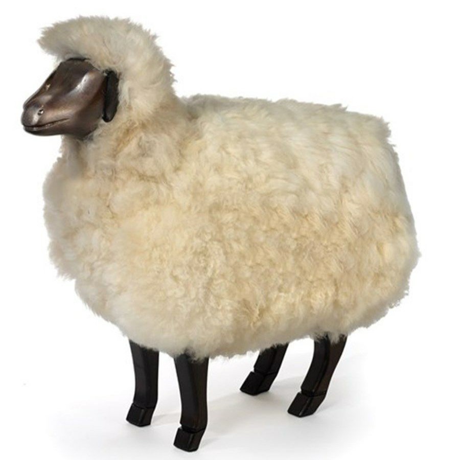 Furniture * | Scully & Scully Natural Beechwood Sheep Footrests