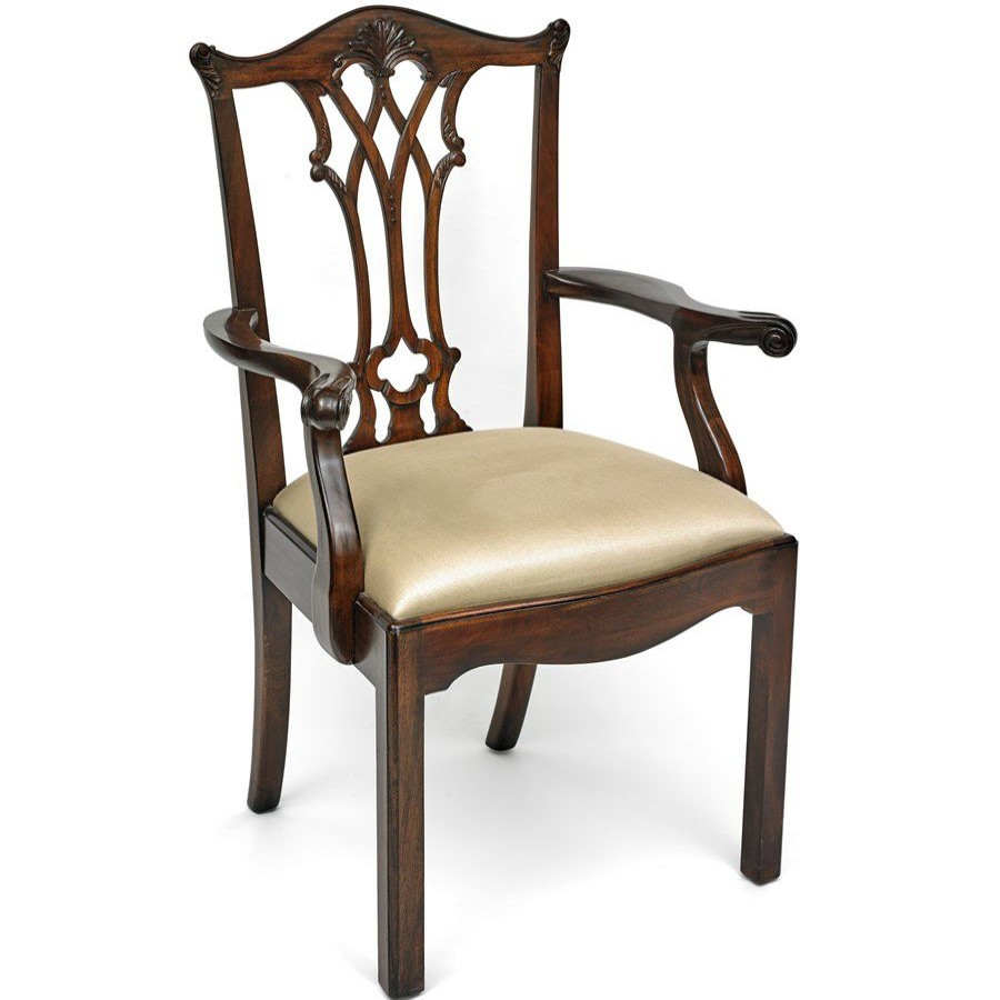 Furniture * | Scully & Scully Mahogany Straight Leg Armchair