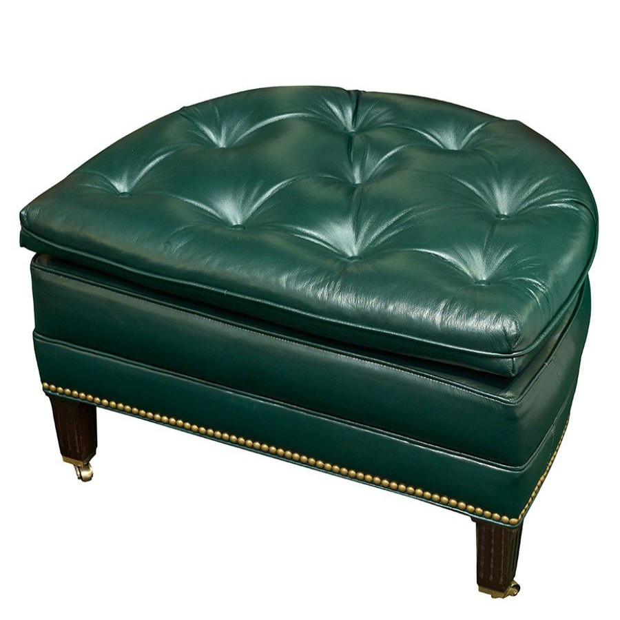 Furniture * | Scully & Scully Richmond Ottoman, Cavalier Hunter Green