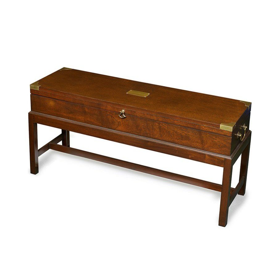 Tables * | Scully & Scully Mahogany Chart Table With Monogram