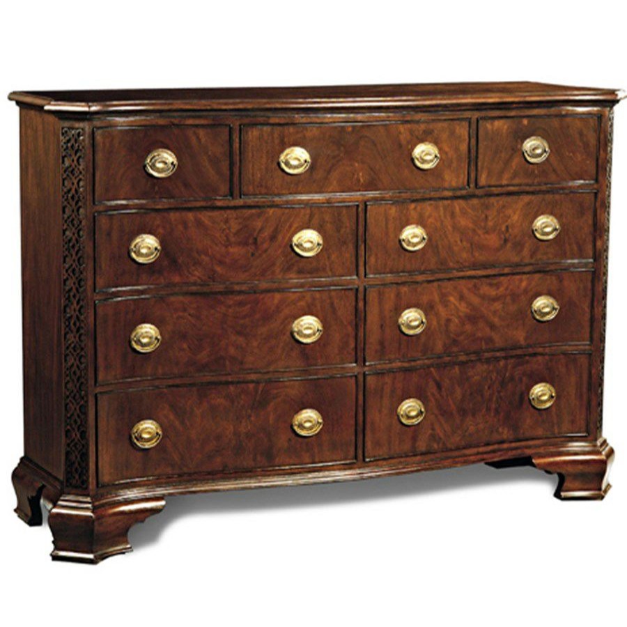 Furniture * | Scully & Scully Mahogany Dresser With Brass Handles