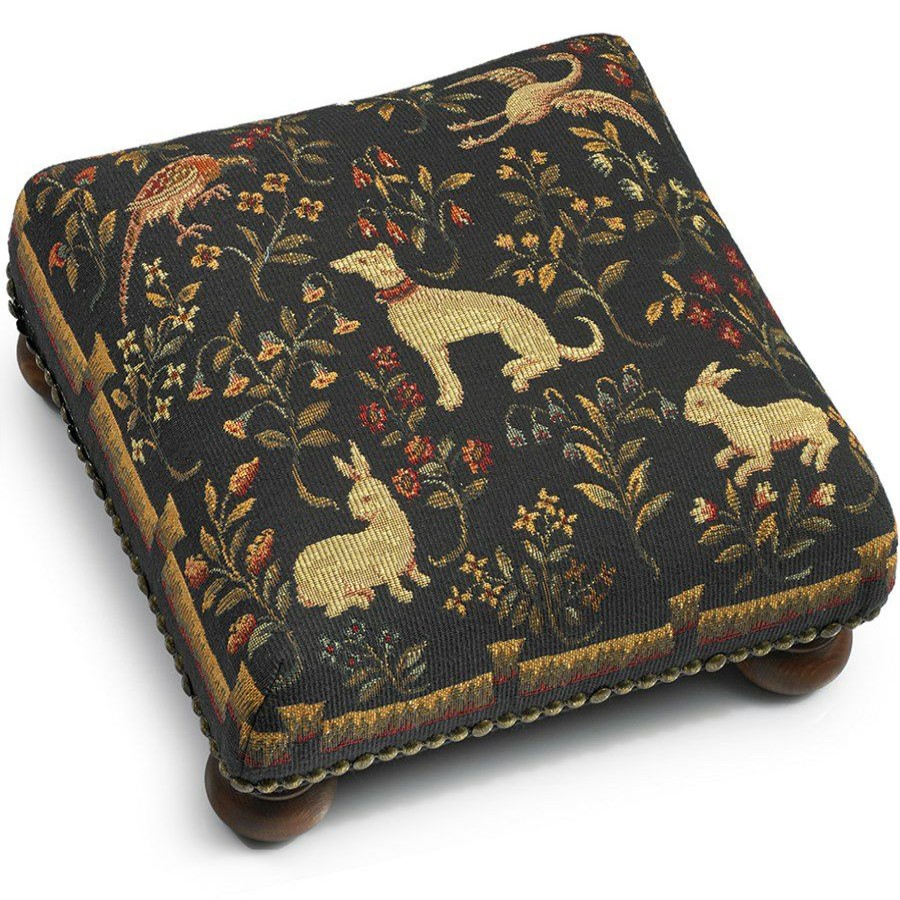 Furniture * | Scully & Scully Millefleur Tapestry Footstools