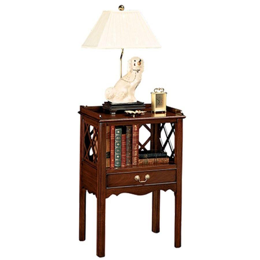 Tables * | Scully & Scully Mahogany Lattice Night Stand