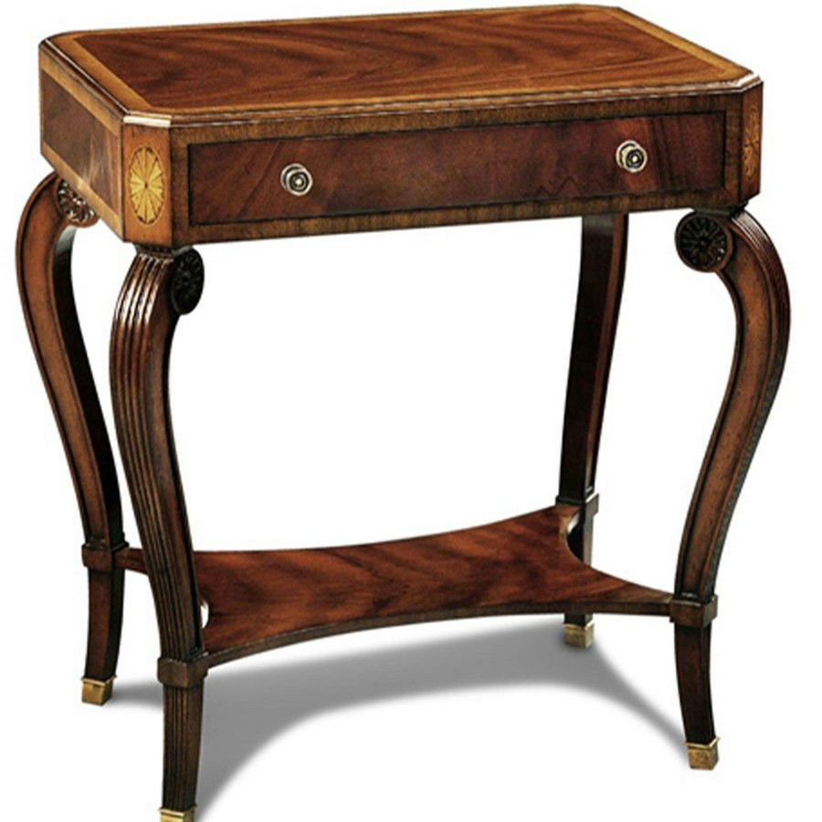 Tables * | Scully & Scully Crotch Mahogany Occasional Table