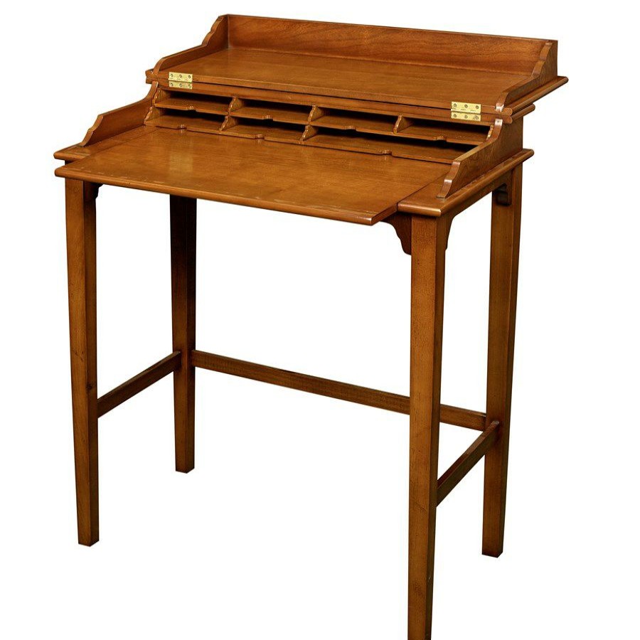 Furniture * | Scully & Scully Burr Elm Campaign Desk