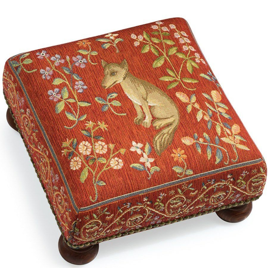 Furniture * | Scully & Scully Medieval Animal Tapestry Footstools