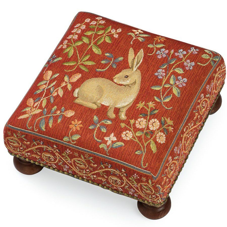 Furniture * | Scully & Scully Medieval Animal Tapestry Footstools