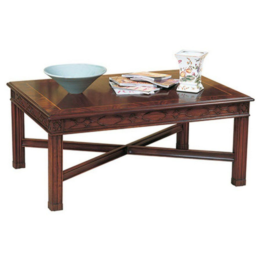 Tables * | Scully & Scully Mahogany Rectangular Cocktail Table