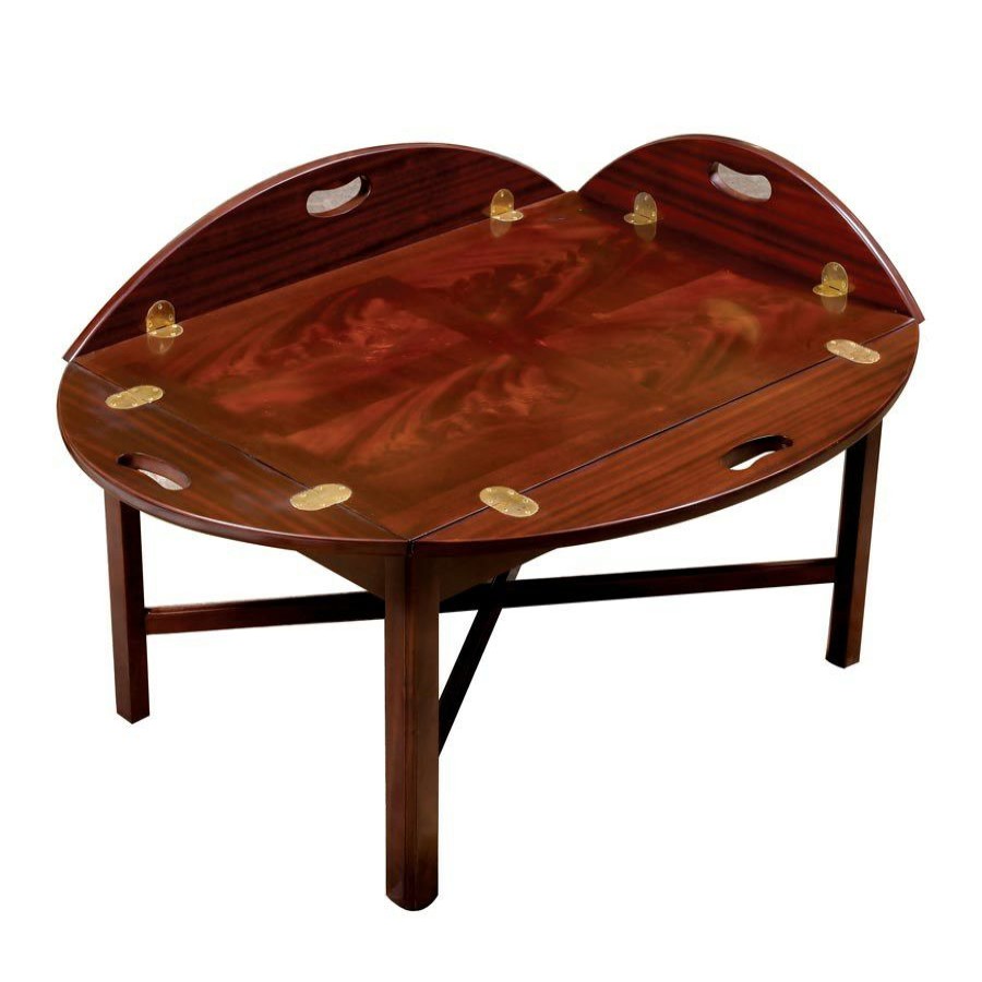 Tables * | Scully & Scully Hinged Mahogany Butler'S Tray Table