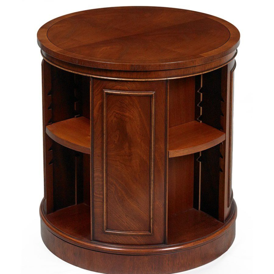 Furniture * | Scully & Scully Mahogany Round Revolving Bookcase