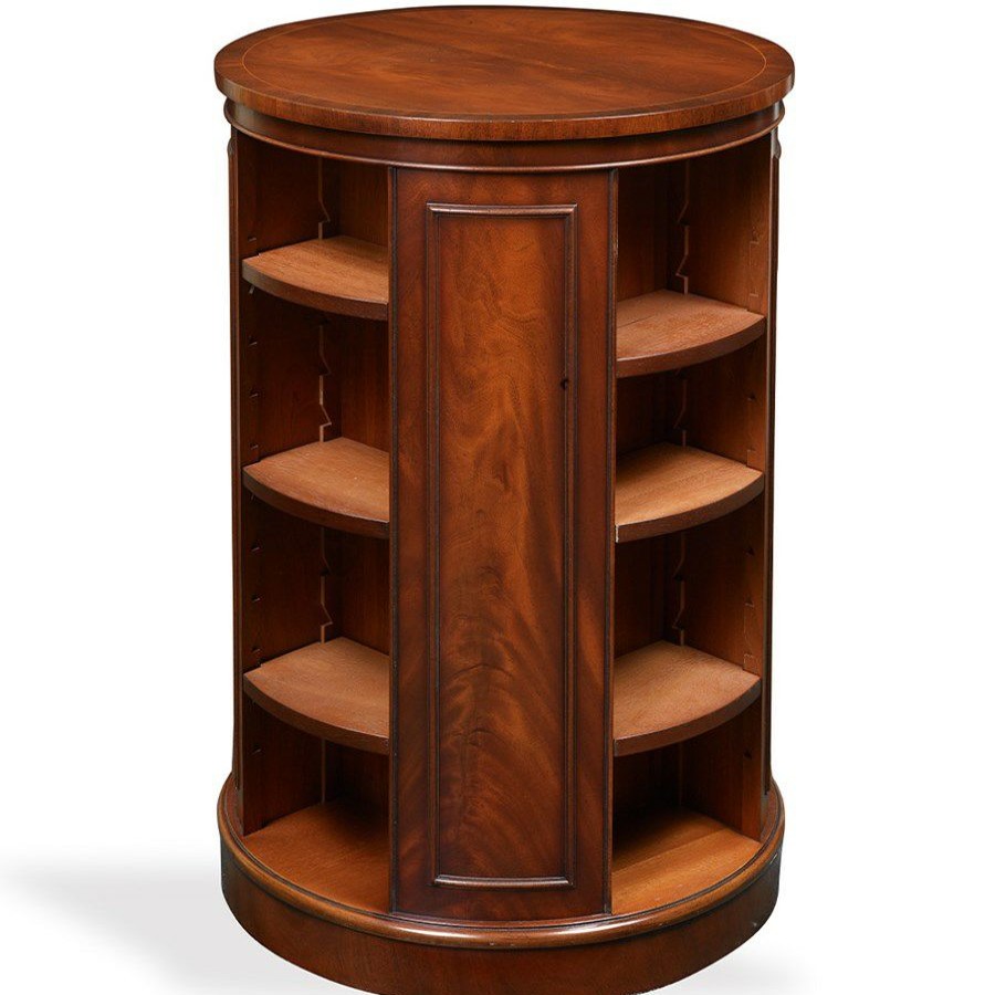 Furniture * | Scully & Scully Mahogany Round Revolving Bookcase