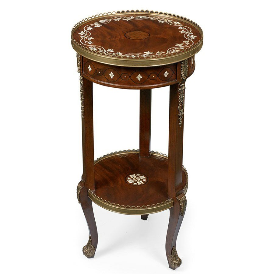 Tables * | Scully & Scully Mahogany Round Occasional Table